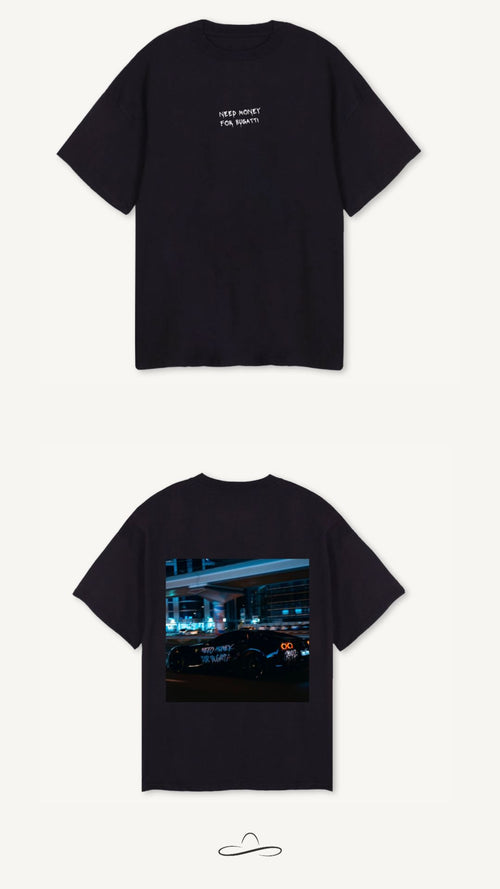 NEED MONEY FOR BUGATTI Overzised Tee - Sombrero X Difaino Harting Limited Edition