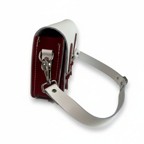 Ajax red/white midi satchel (Designed by Naïm Lee)