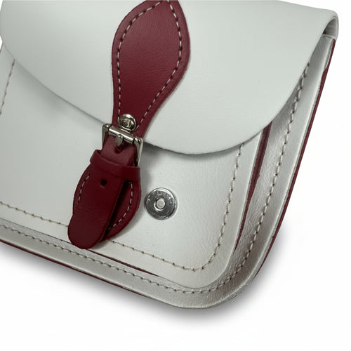 Ajax red/white midi satchel (Designed by Naïm Lee)